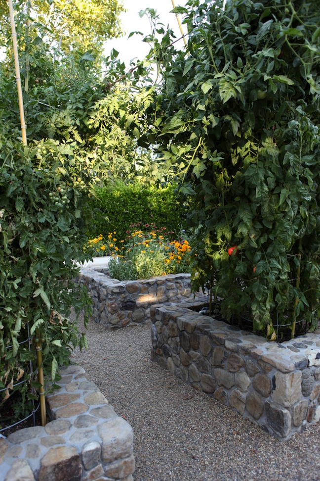 raised vegetable garden stone